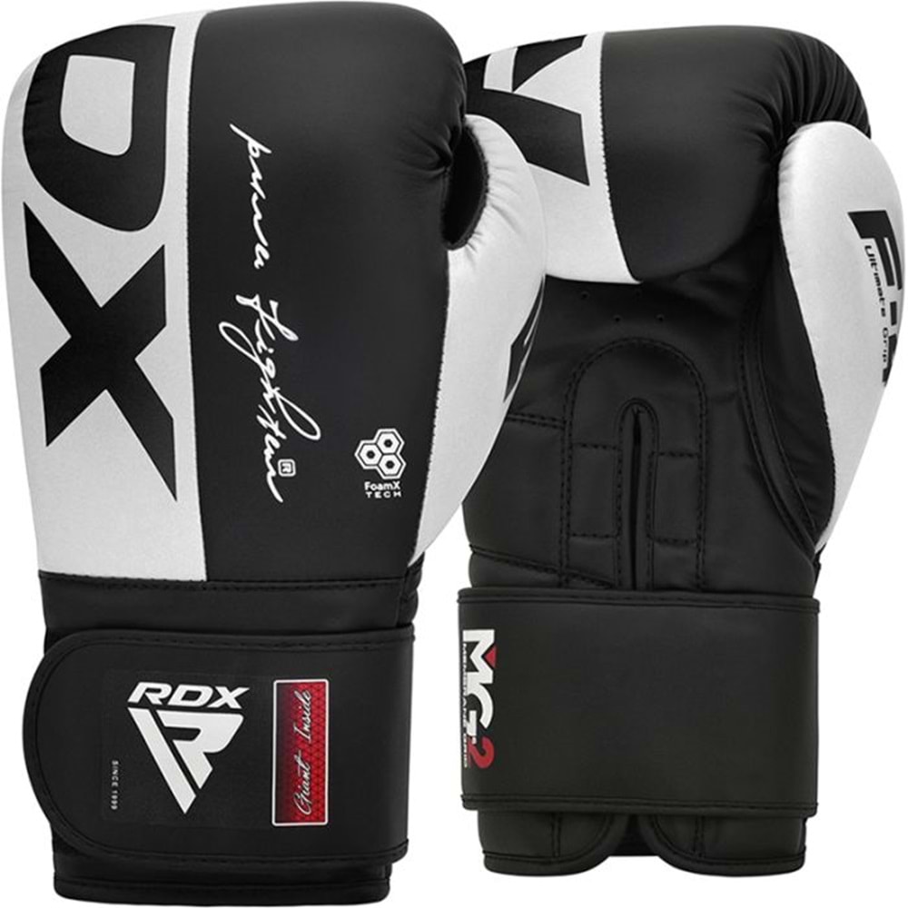RDX REX F4 BOKS ELDİVENİ - BEYAZ/SİYAH - 10 OZ - RDX0001-BEYAZ/SİYAH-10 OZ